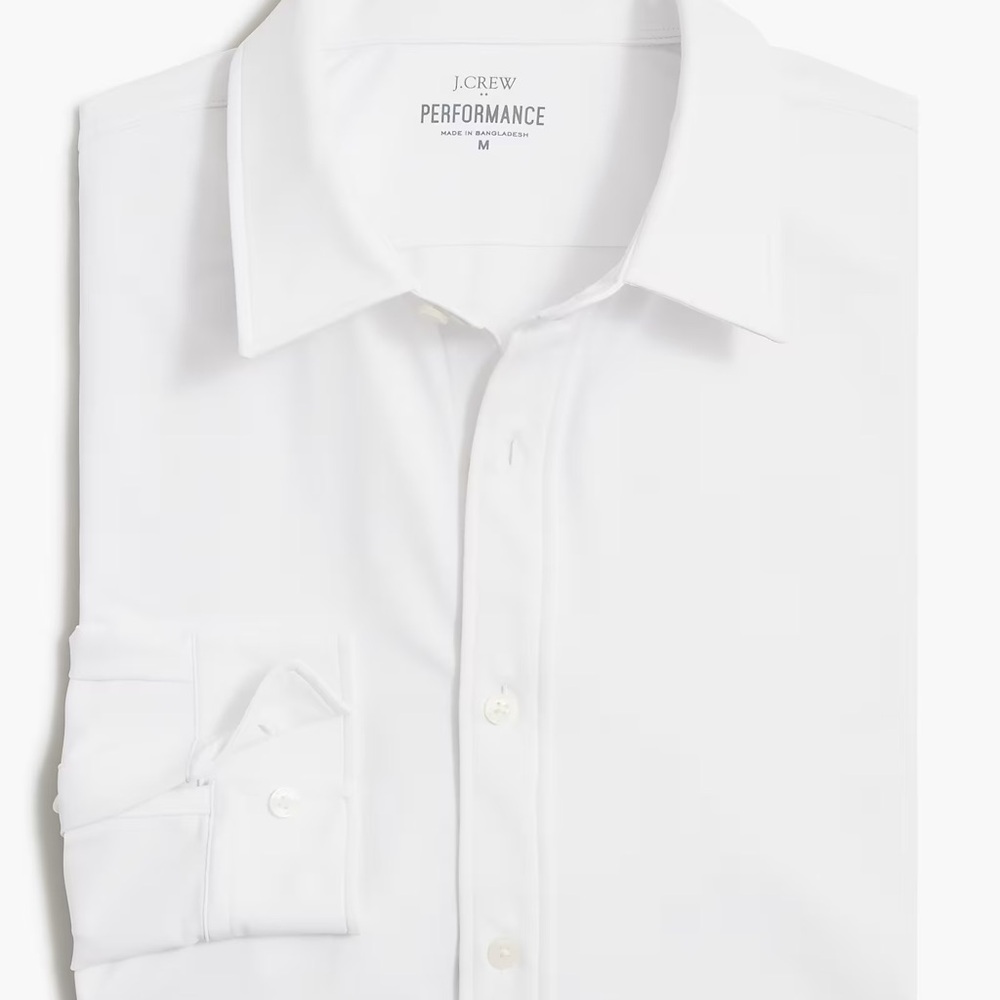 NWT J. Crew White Men's performance athletic stretch dress shirt size XXL  2XL